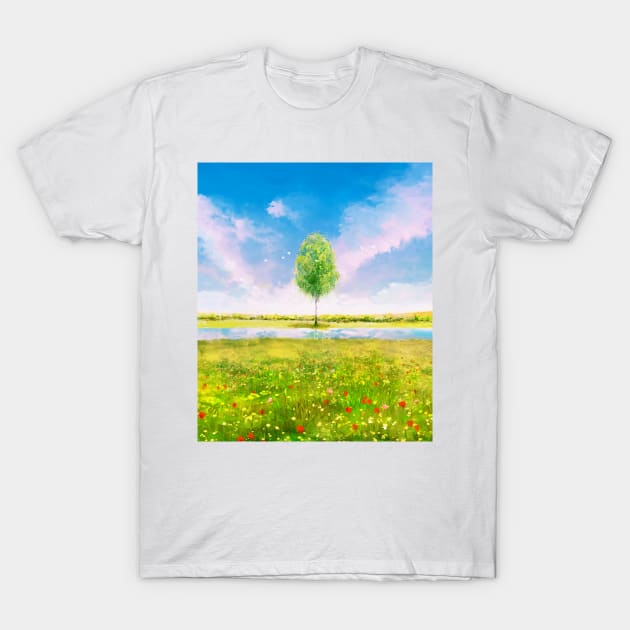 Beautiful Meadow T-Shirt by Macroart